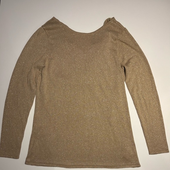 Michael Kors Tops - Michael Kors Shimmering Gold Ladies Long Sleeve Size Medium